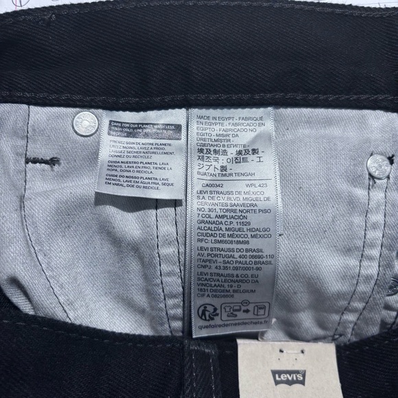 LEVI’S 505 Sz 32 x 32 Regular Jeans Black 100% Cotton NEW WITH TAGS - Picture 11 of 11